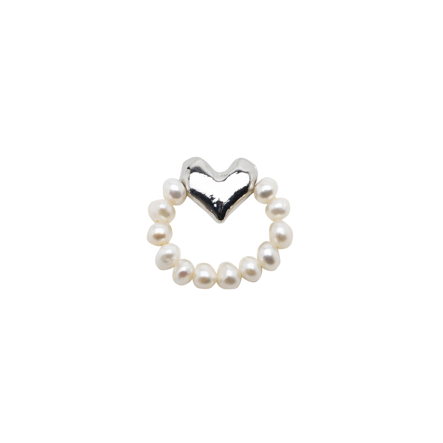 Acrylic Fun Heart Flower Clear Resin Beaded Rings - 2022 Trendy Pearl Rings Set Fashion Stackable Rings For Girls