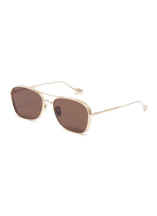 'Jagger' spoiler metal aviator sunglasses - Sunday Somewhere - Metallic